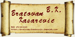 Bratovan Kašarević vizit kartica